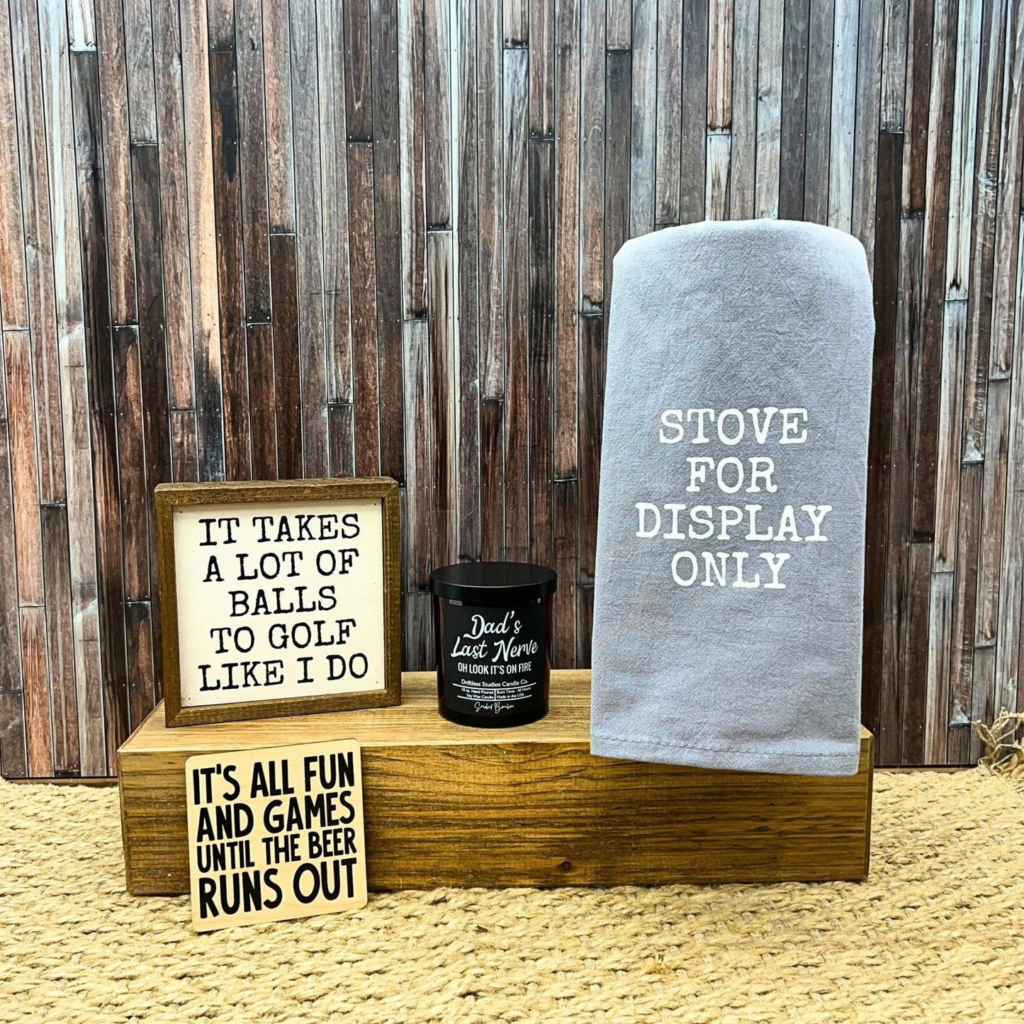 6x6 It Takes A Lot Of Golf Balls Funny Men's Gifts Sign - Dirt Roads and Dreams Western Boutique