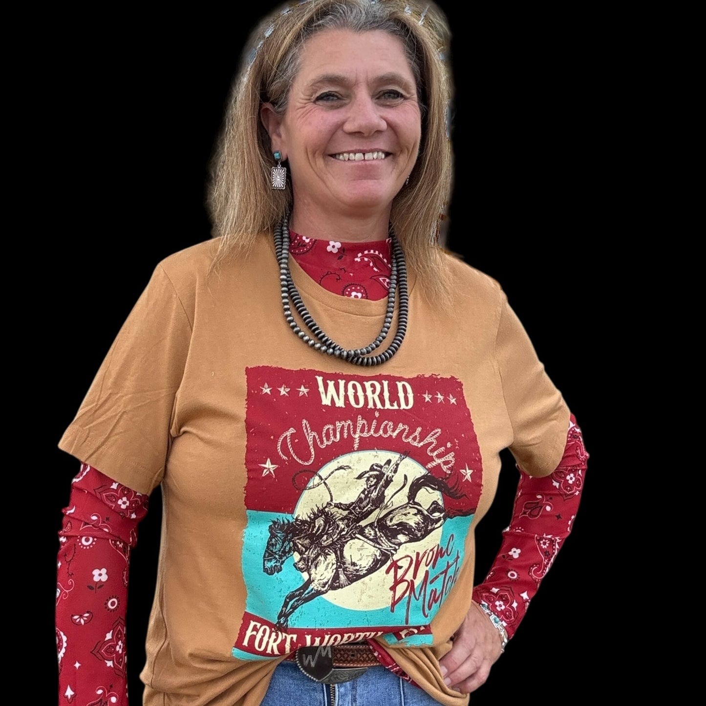 Bronc Match Tee - Dirt Roads and Dreams Western Boutique