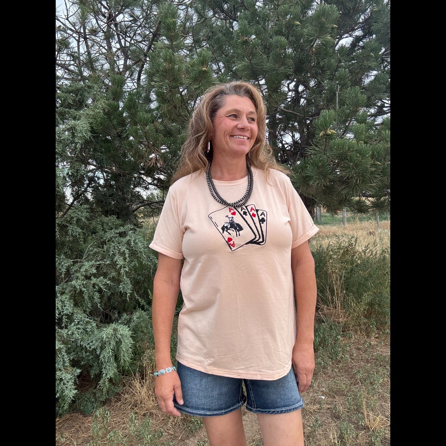 High Stakes Cowgirl Tee - Dirt Roads and Dreams Western Boutique