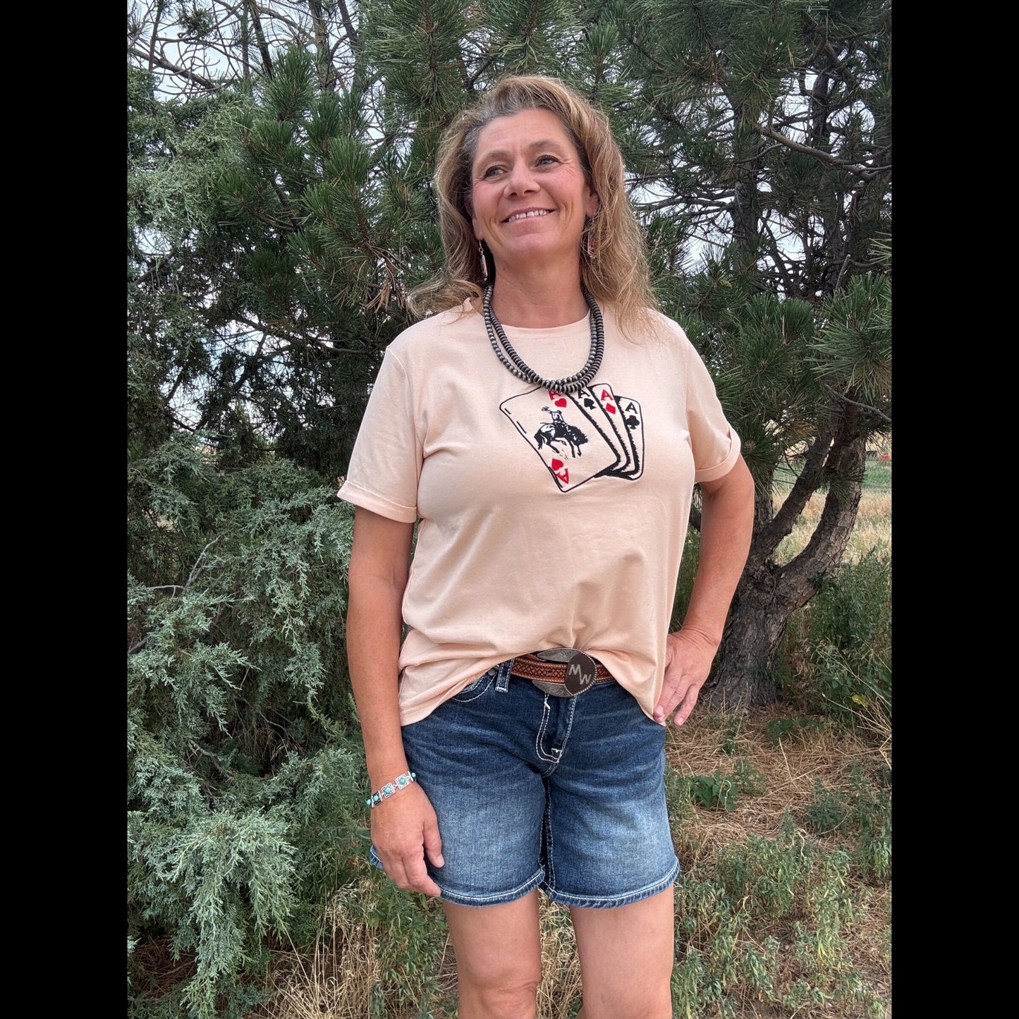 High Stakes Cowgirl Tee - Dirt Roads and Dreams Western Boutique