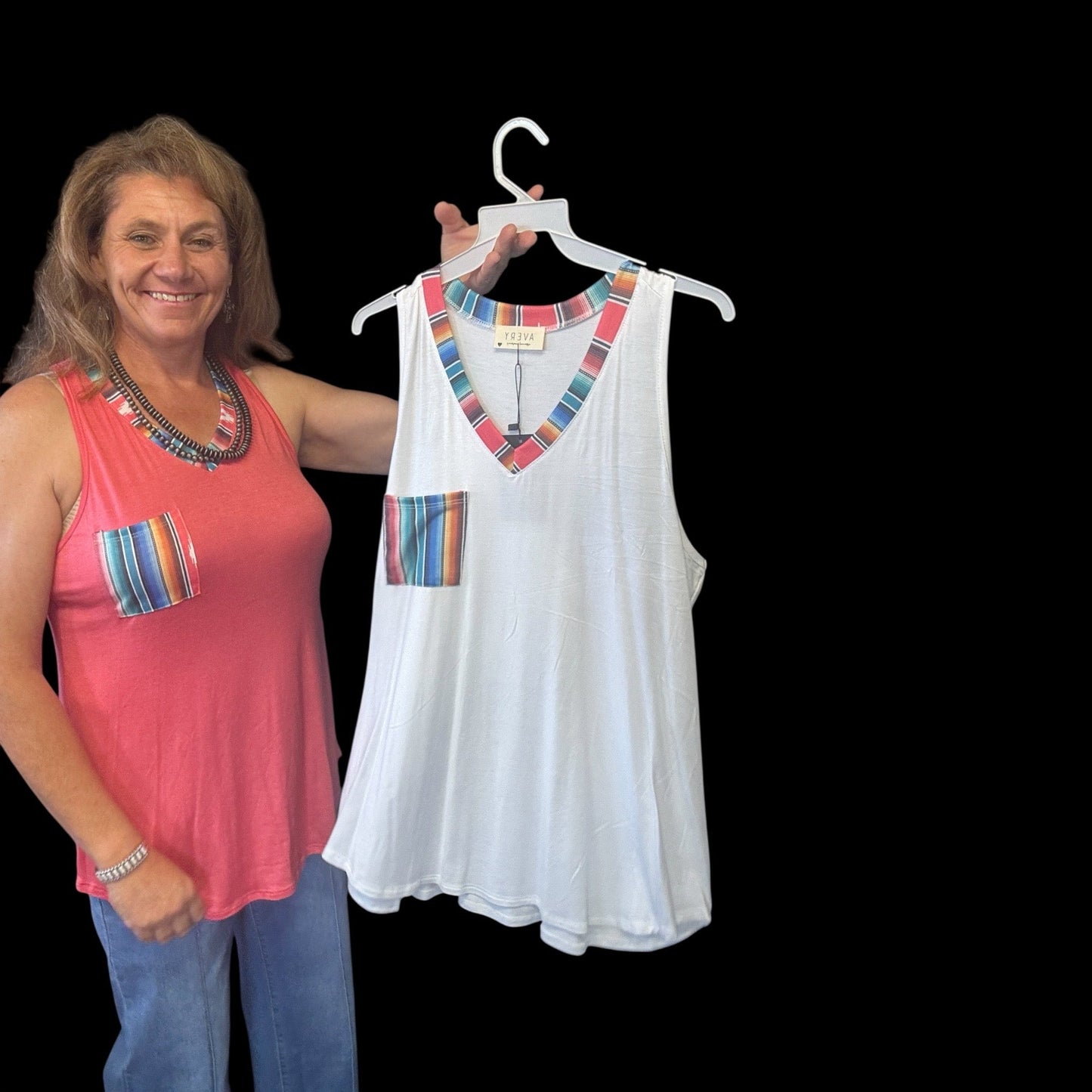 LARA SLEEVELESS TOP - Dirt Roads and Dreams Western Boutique