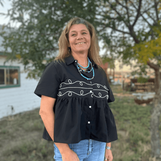 Loopty Lou Short Sleeve – Midnight - Dirt Roads and Dreams Western Boutique