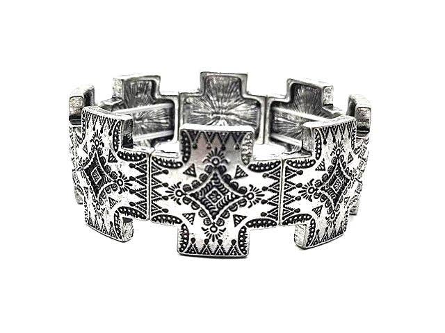 Western Cross Stretch Bracelet - Dirt Roads and Dreams Western Boutique