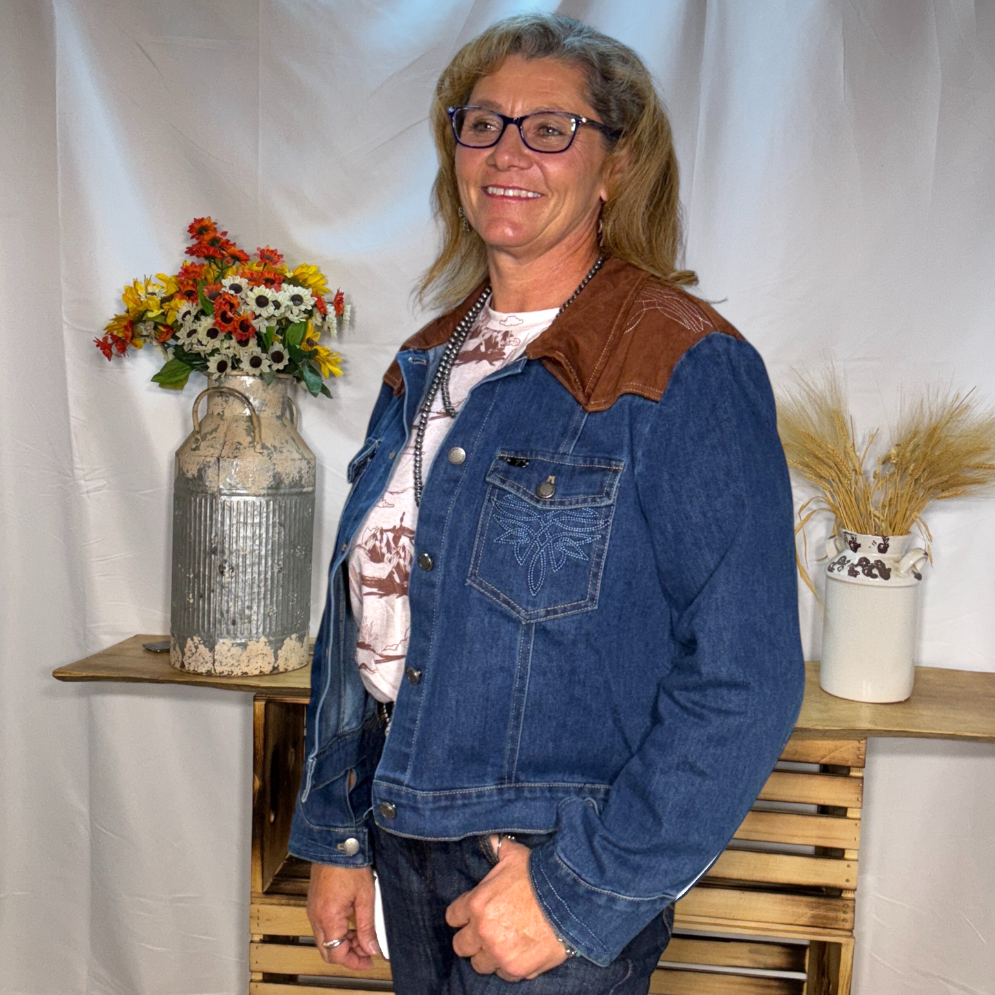 Saddle Stitch Denim Jacket