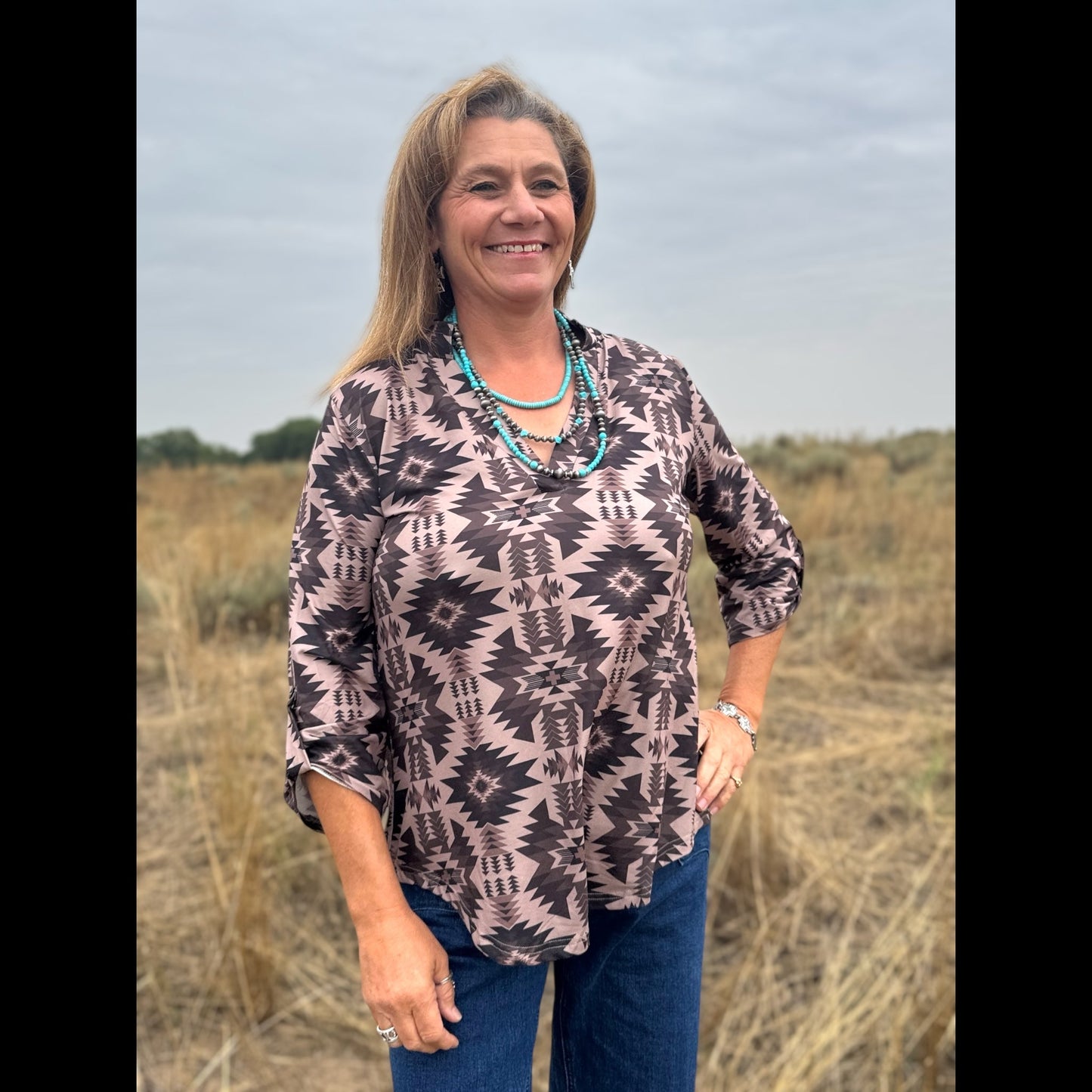 Aztec Shadow Top - Dirt Roads and Dreams Western Boutique