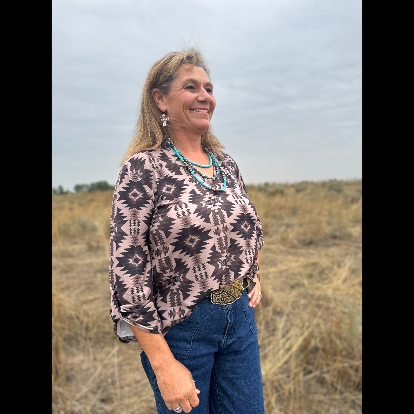Aztec Shadow Top - Dirt Roads and Dreams Western Boutique