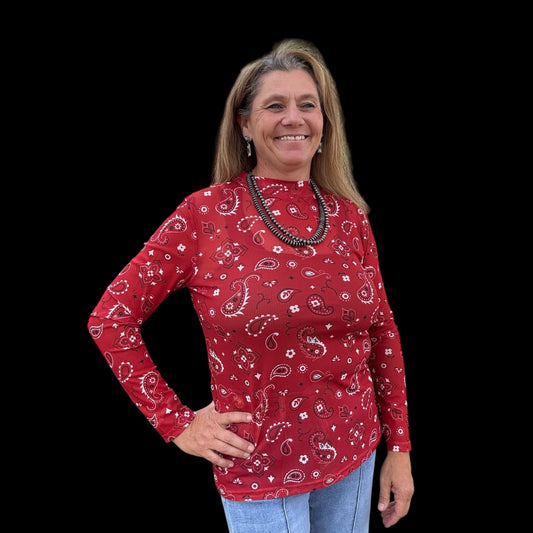 Bandana Babe Mesh Top - Dirt Roads and Dreams Western Boutique