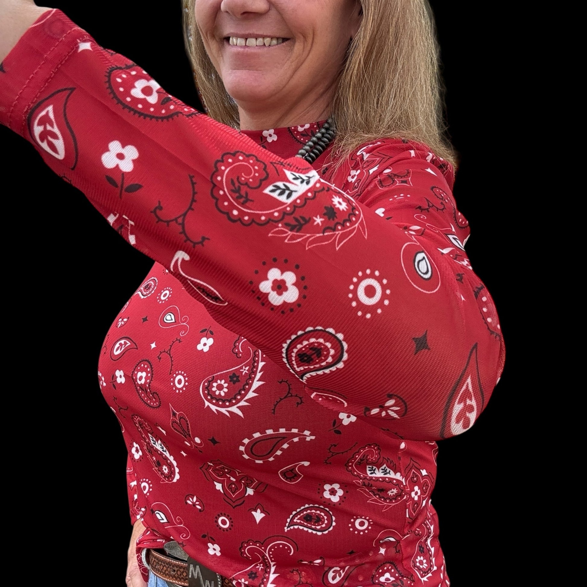 Bandana Babe Mesh Top - Dirt Roads and Dreams Western Boutique