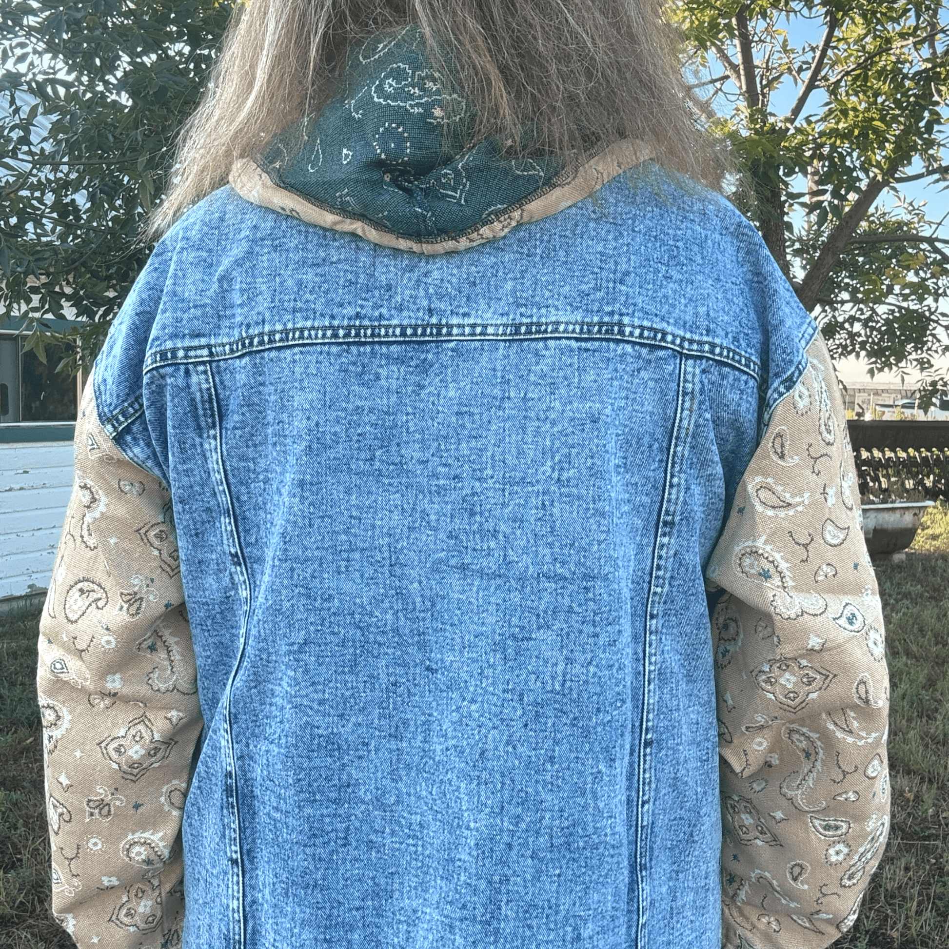 Bandana Country Denim Shacket - Dirt Roads and Dreams Western Boutique