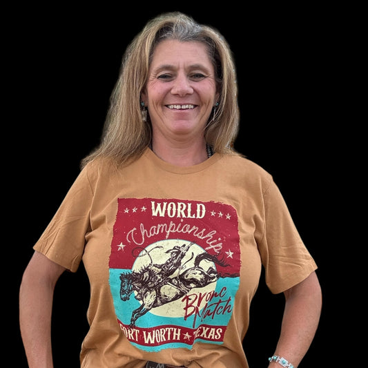 Bronc Match Tee - Dirt Roads and Dreams Western Boutique