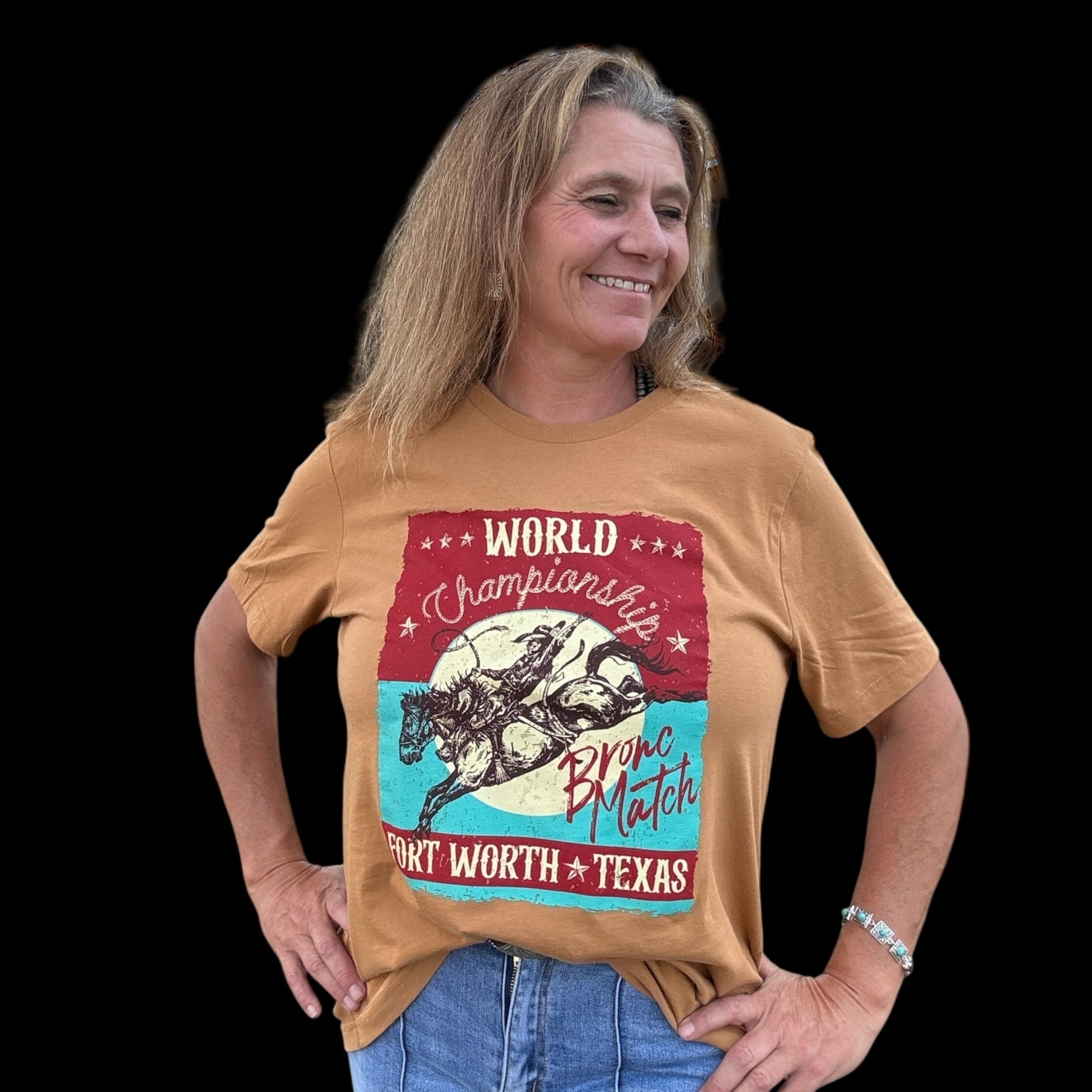 Bronc Match Tee - Dirt Roads and Dreams Western Boutique