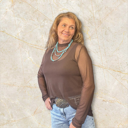 brown mesh - Dirt Roads and Dreams Western Boutique