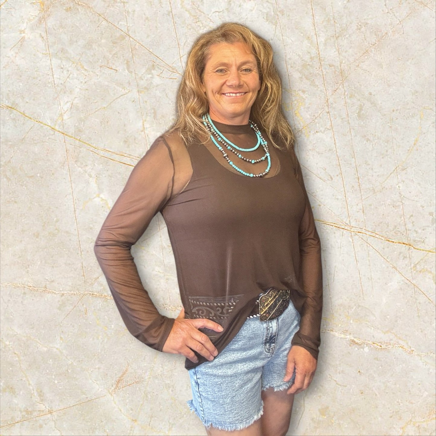 brown mesh - Dirt Roads and Dreams Western Boutique