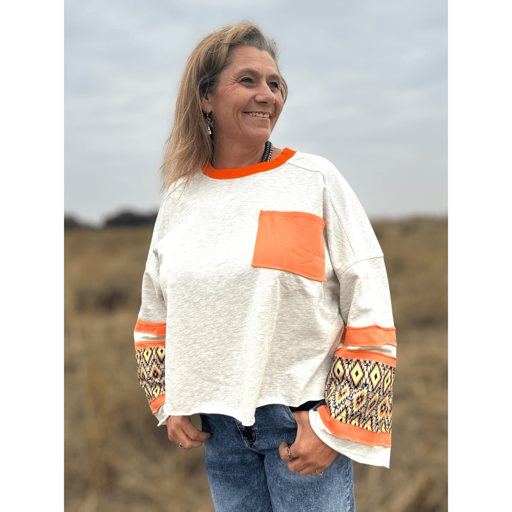 Canyon Glow Patchwork Top - Dirt Roads and Dreams Western Boutique