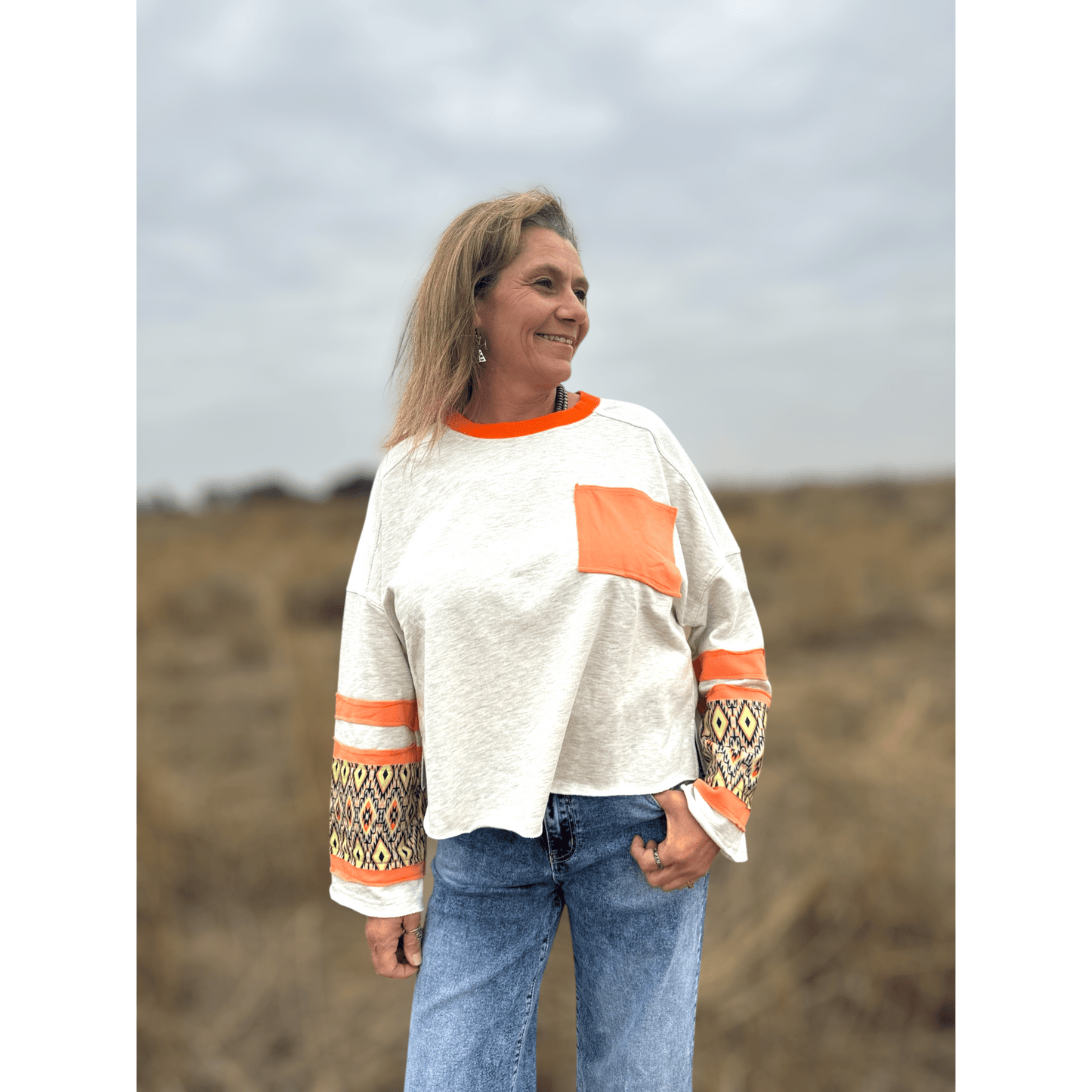 Canyon Glow Patchwork Top - Dirt Roads and Dreams Western Boutique
