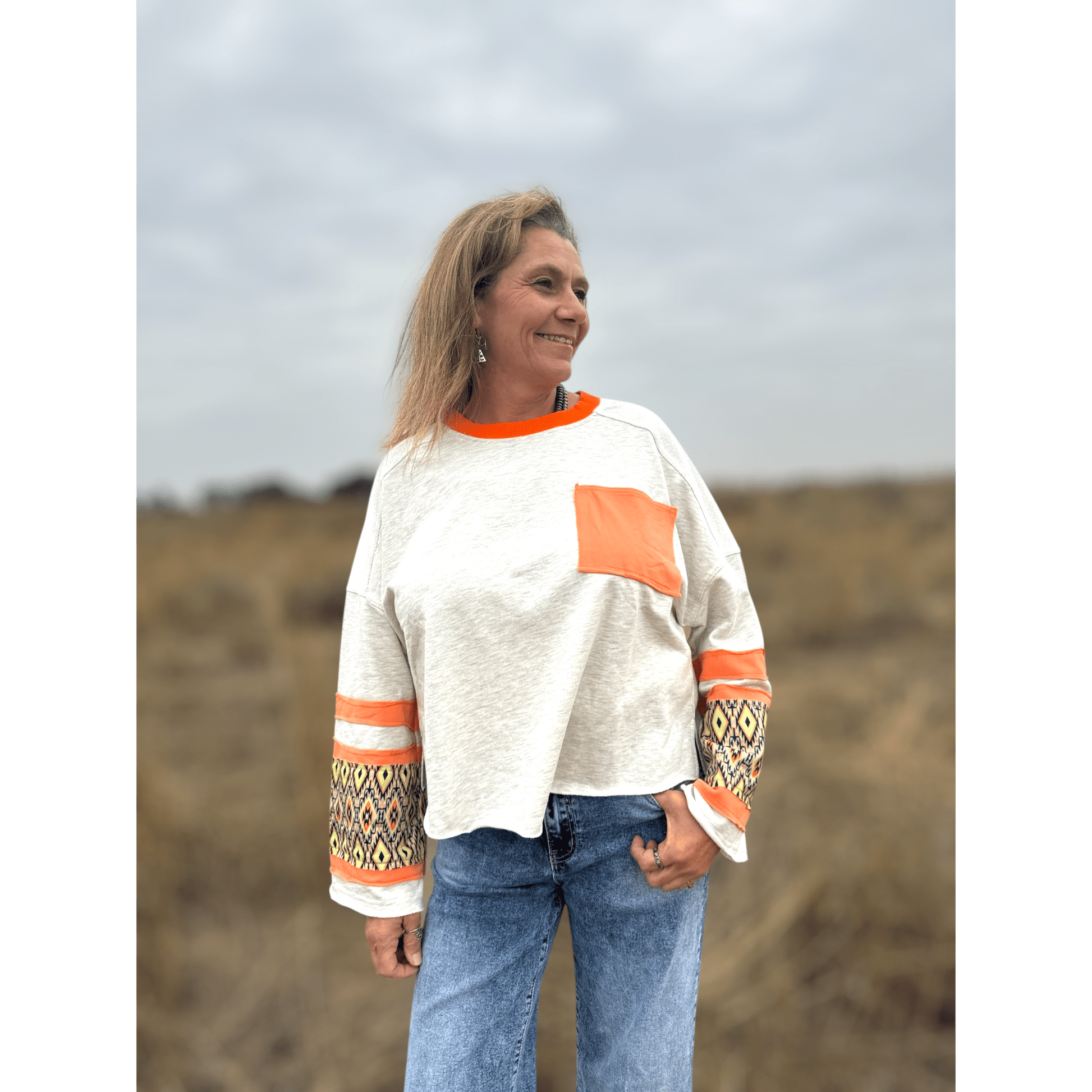 Canyon Glow Patchwork Top - Dirt Roads and Dreams Western Boutique