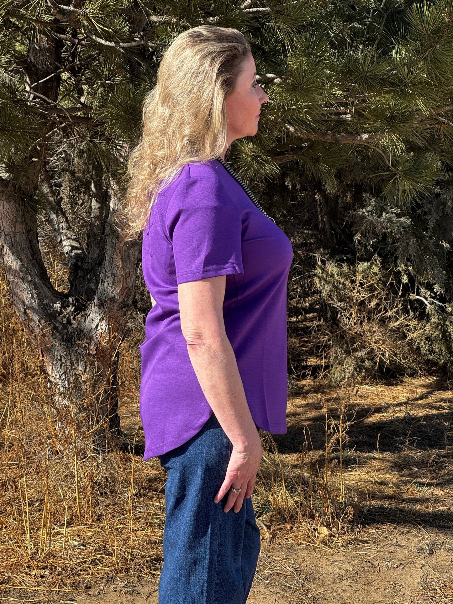 Cloud Basic Free Tee Purple - Dirt Roads and Dreams Western Boutique