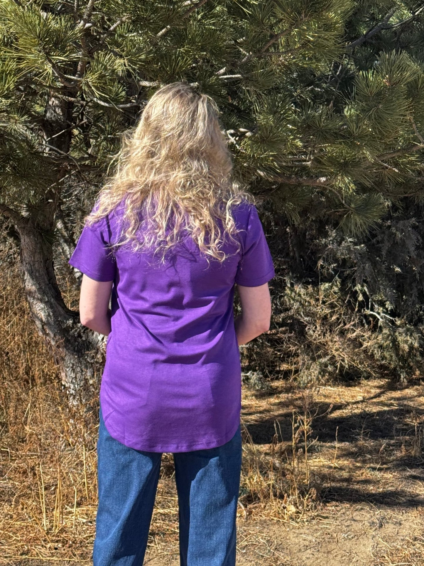 Cloud Basic Free Tee Purple - Dirt Roads and Dreams Western Boutique