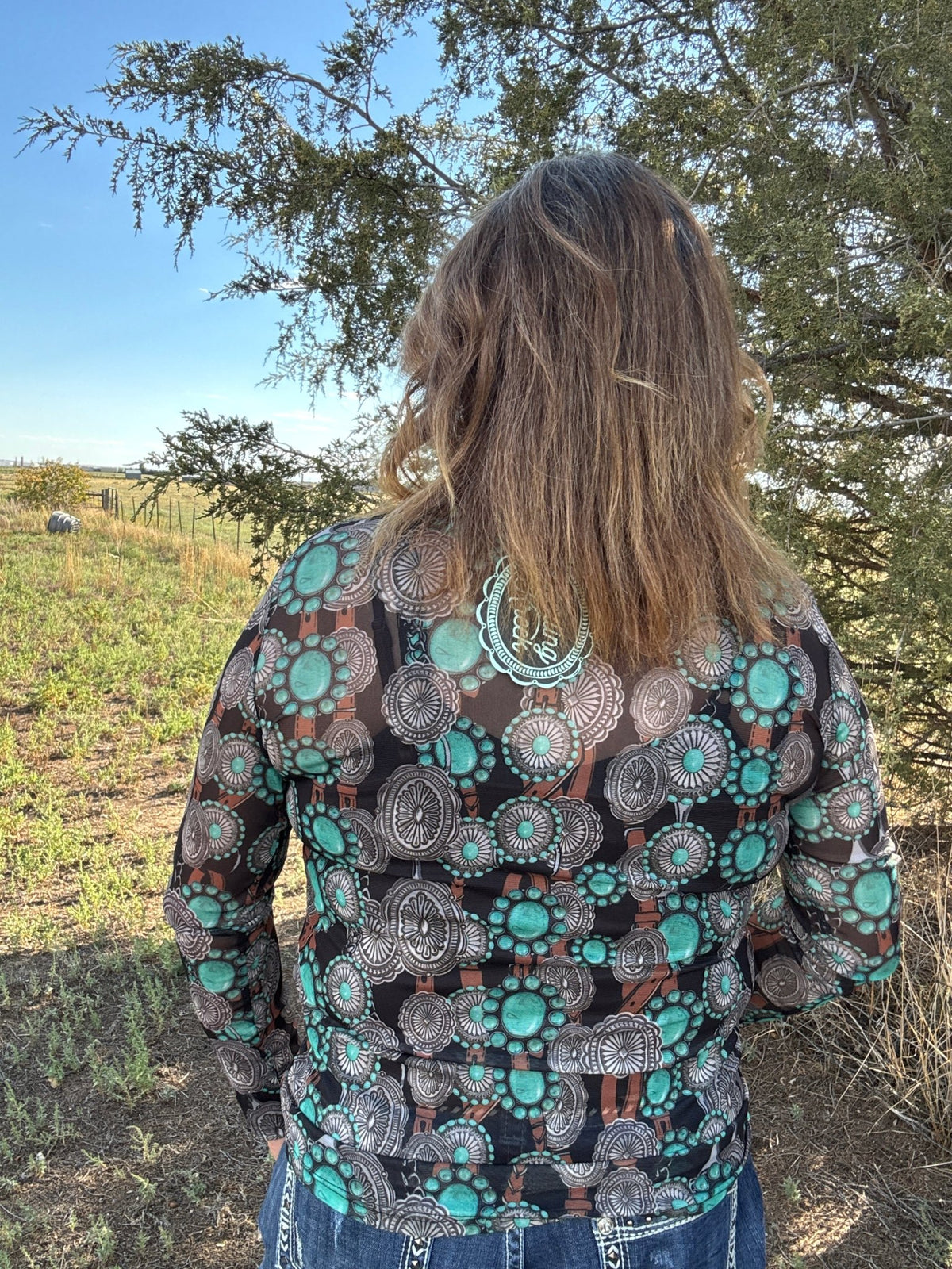 Concho Queen Mesh Top - Dirt Roads and Dreams Western Boutique
