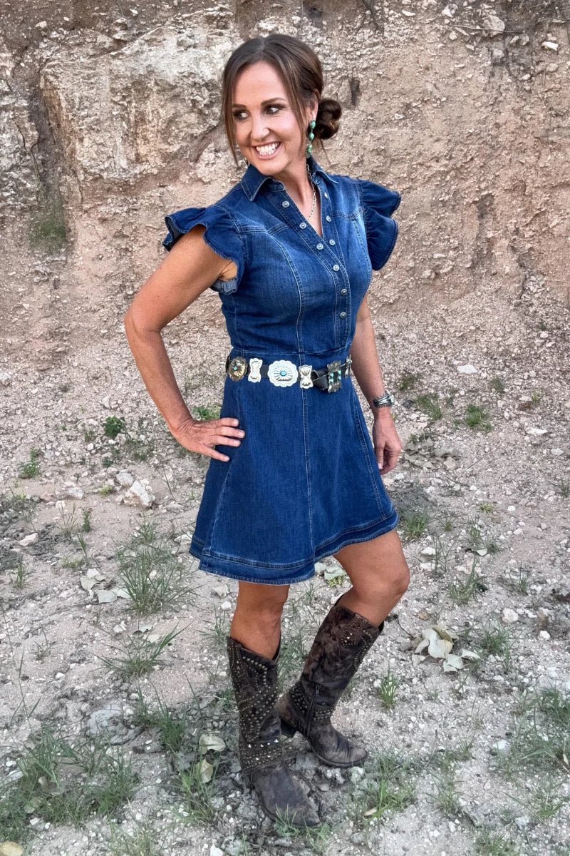 Denim Darling Dress - Dirt Roads and Dreams Western Boutique