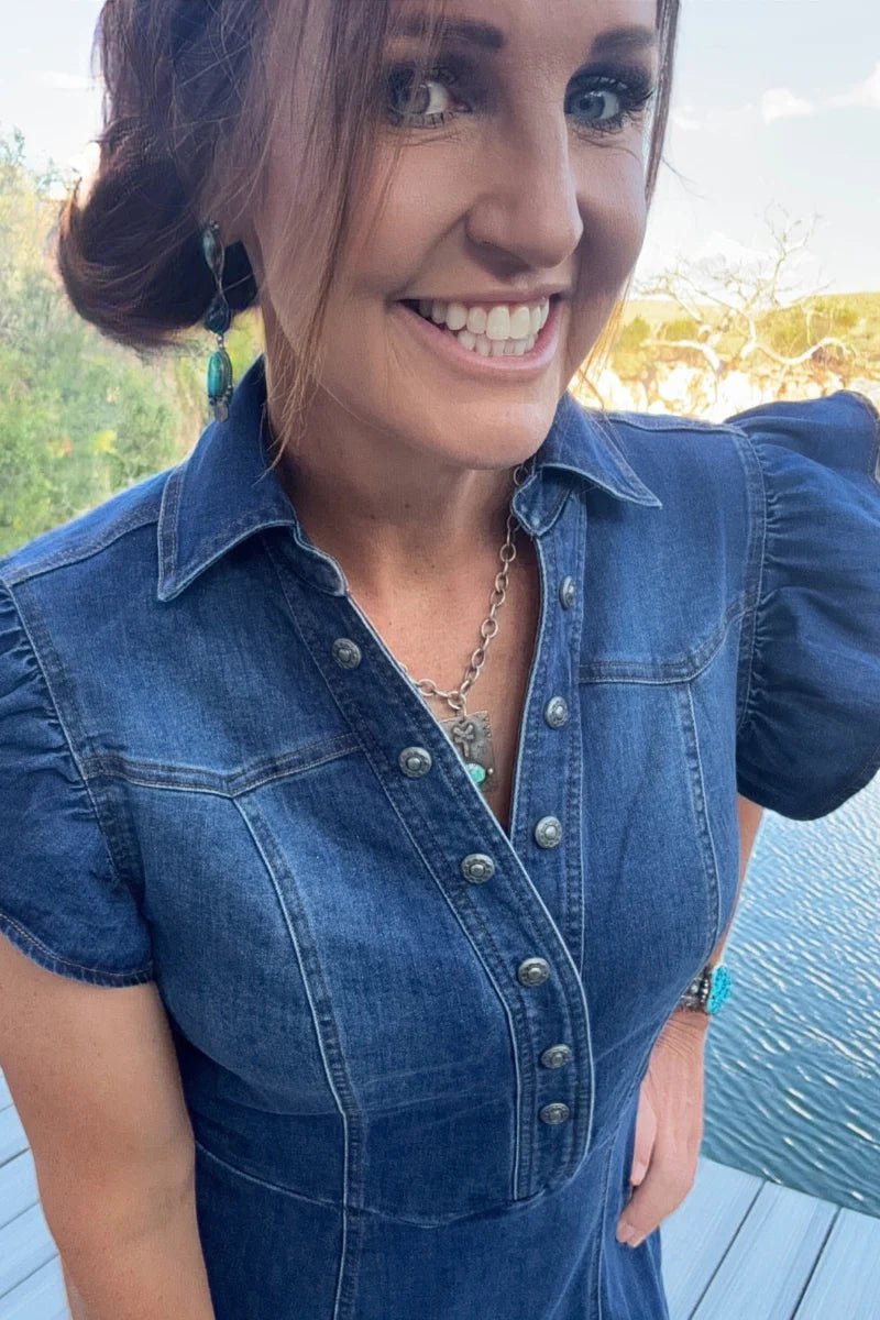 Denim Darling Dress - Dirt Roads and Dreams Western Boutique