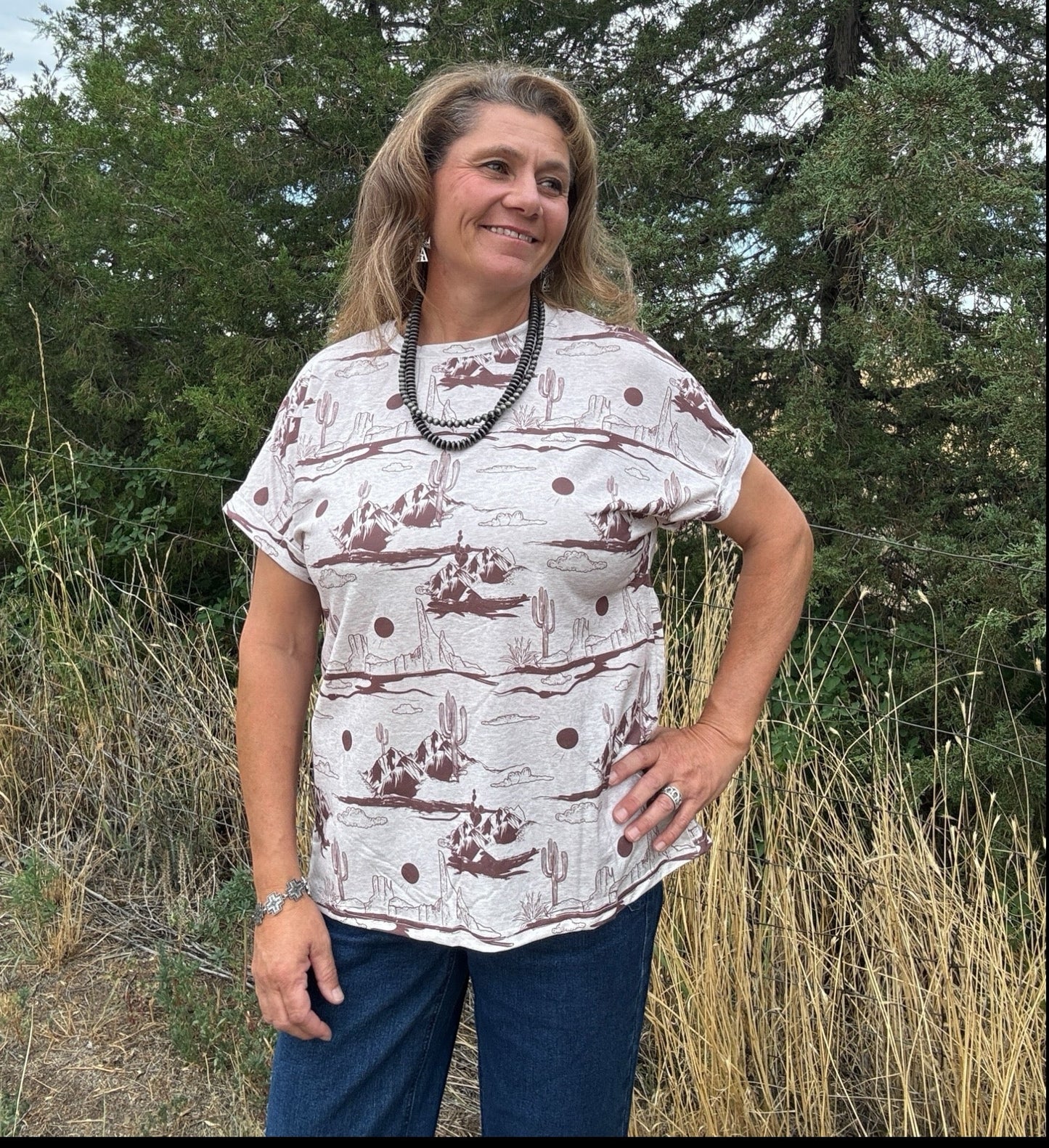 Desert Sands Tee - Dirt Roads and Dreams Western Boutique