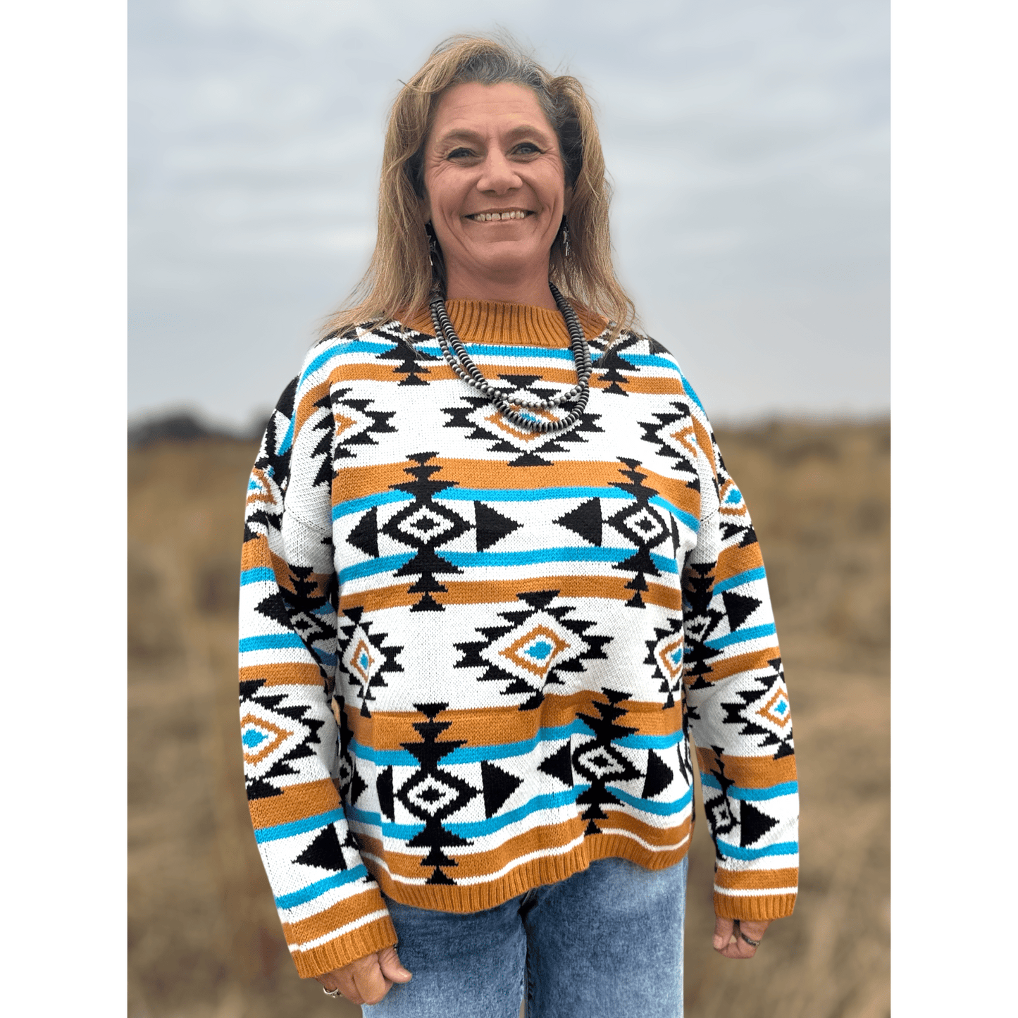 Desert Sky Aztec Sweater - Dirt Roads and Dreams Western Boutique
