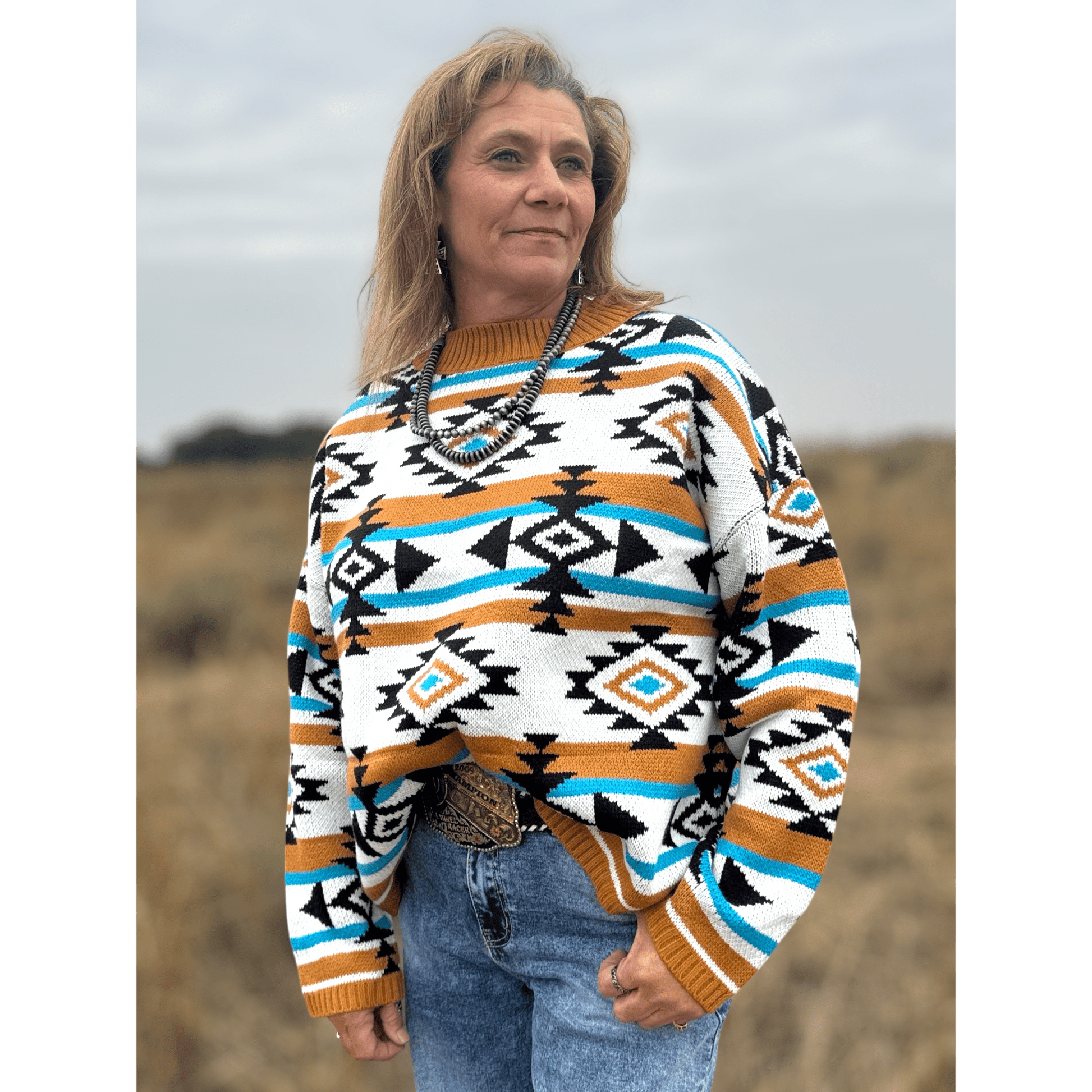 Desert Sky Aztec Sweater - Dirt Roads and Dreams Western Boutique