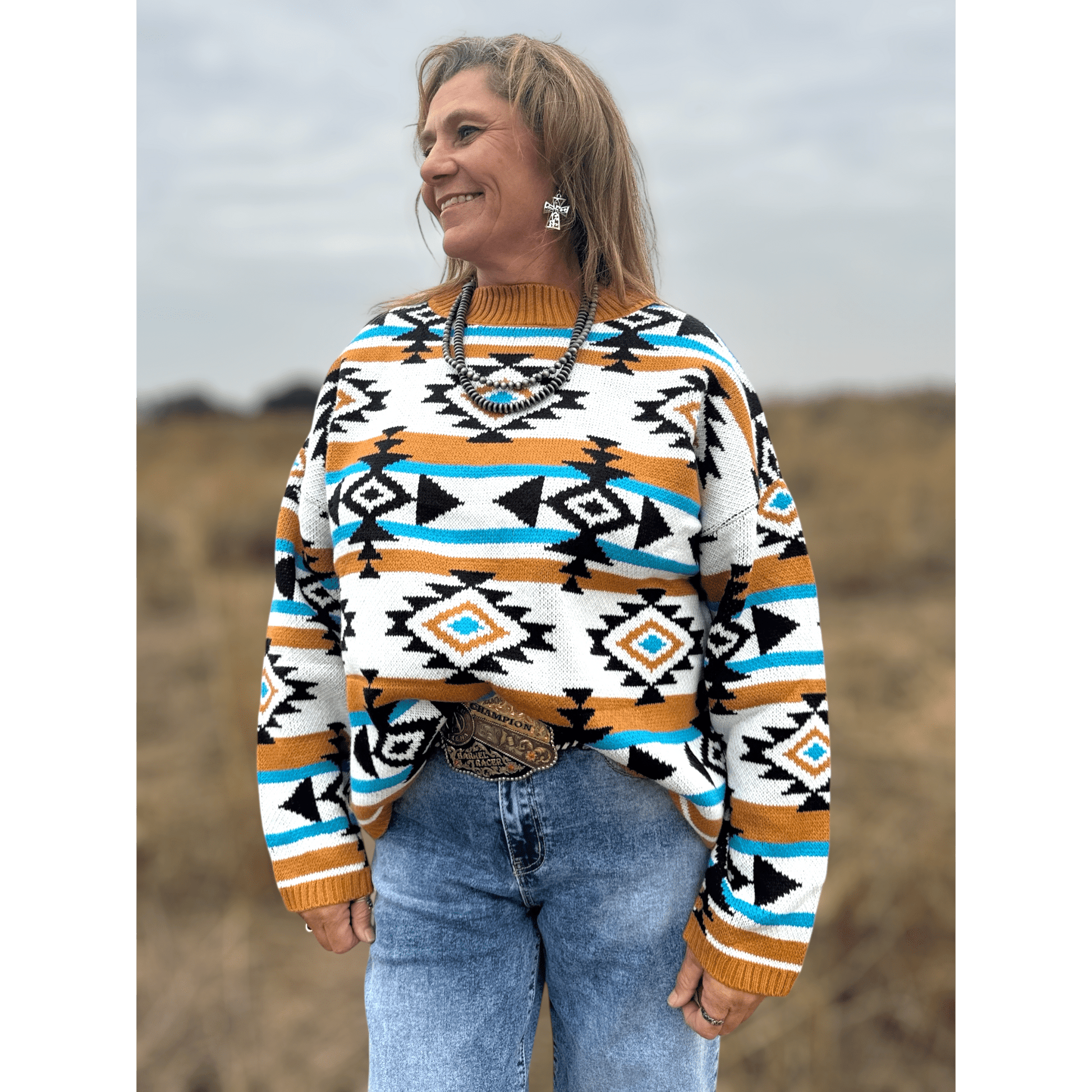 Desert Sky Aztec Sweater - Dirt Roads and Dreams Western Boutique