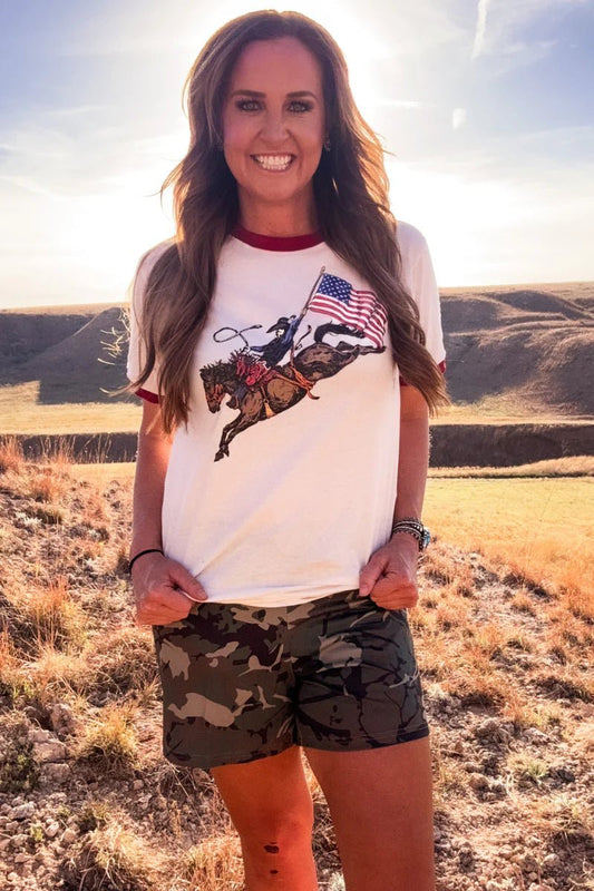 Dust & Glory Ringer Tee - Dirt Roads and Dreams Western Boutique