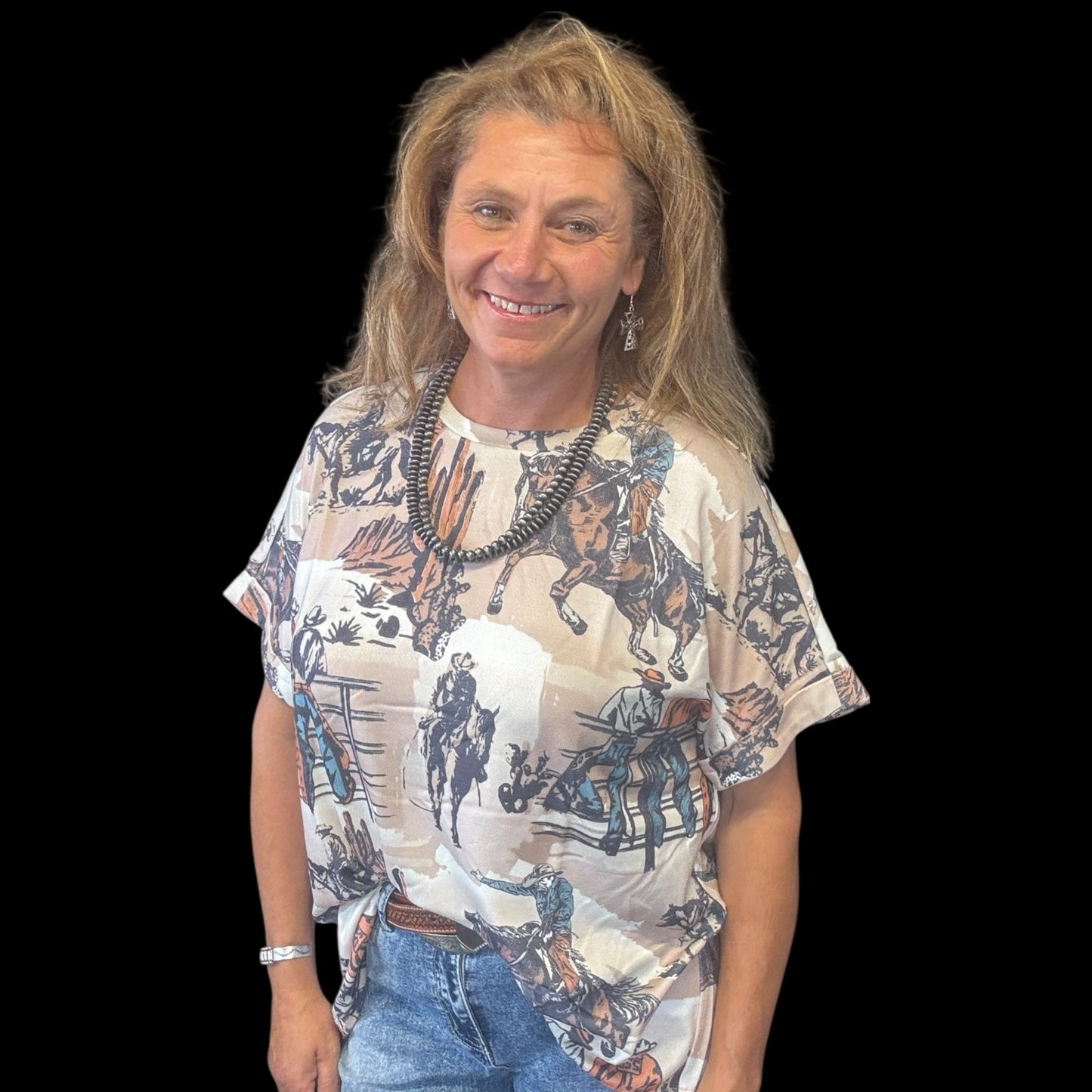 Dusty Cowboy Tee - Dirt Roads and Dreams Western Boutique