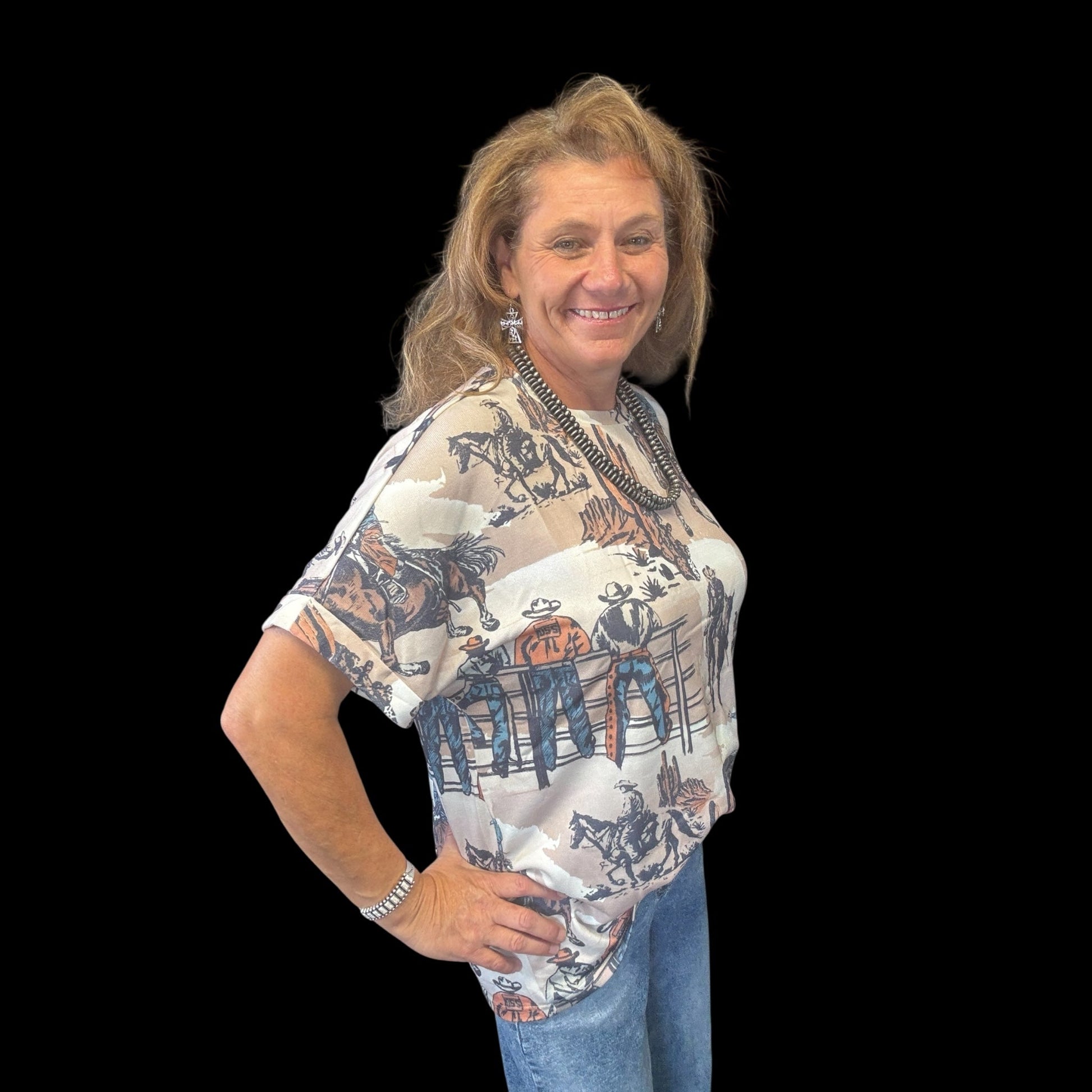 Dusty Cowboy Tee - Dirt Roads and Dreams Western Boutique