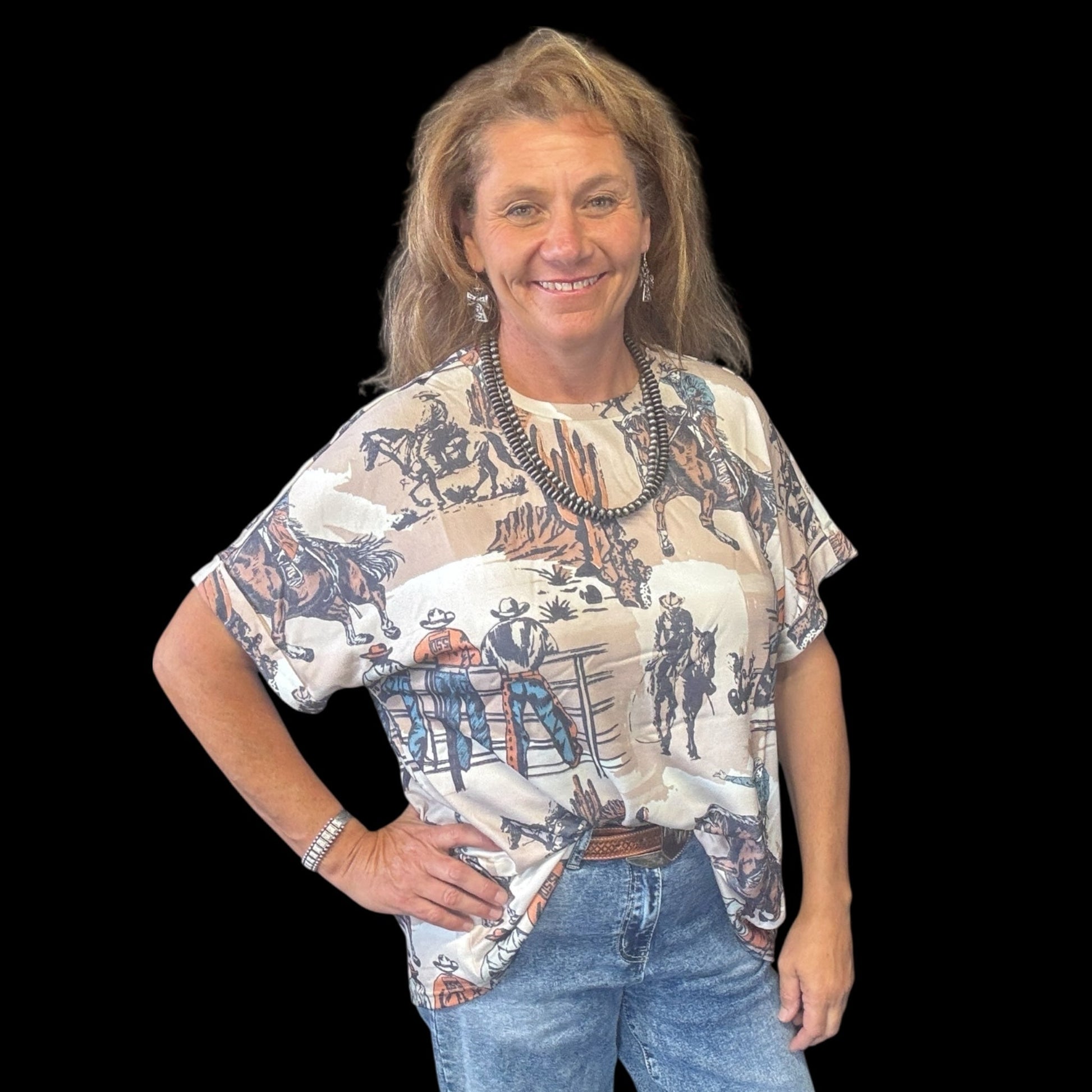 Dusty Cowboy Tee - Dirt Roads and Dreams Western Boutique