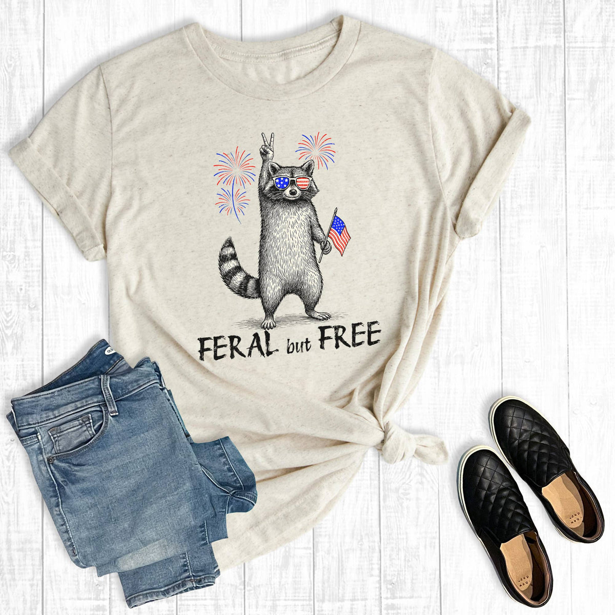 Feral & Free Tee - Dirt Roads and Dreams Western Boutique