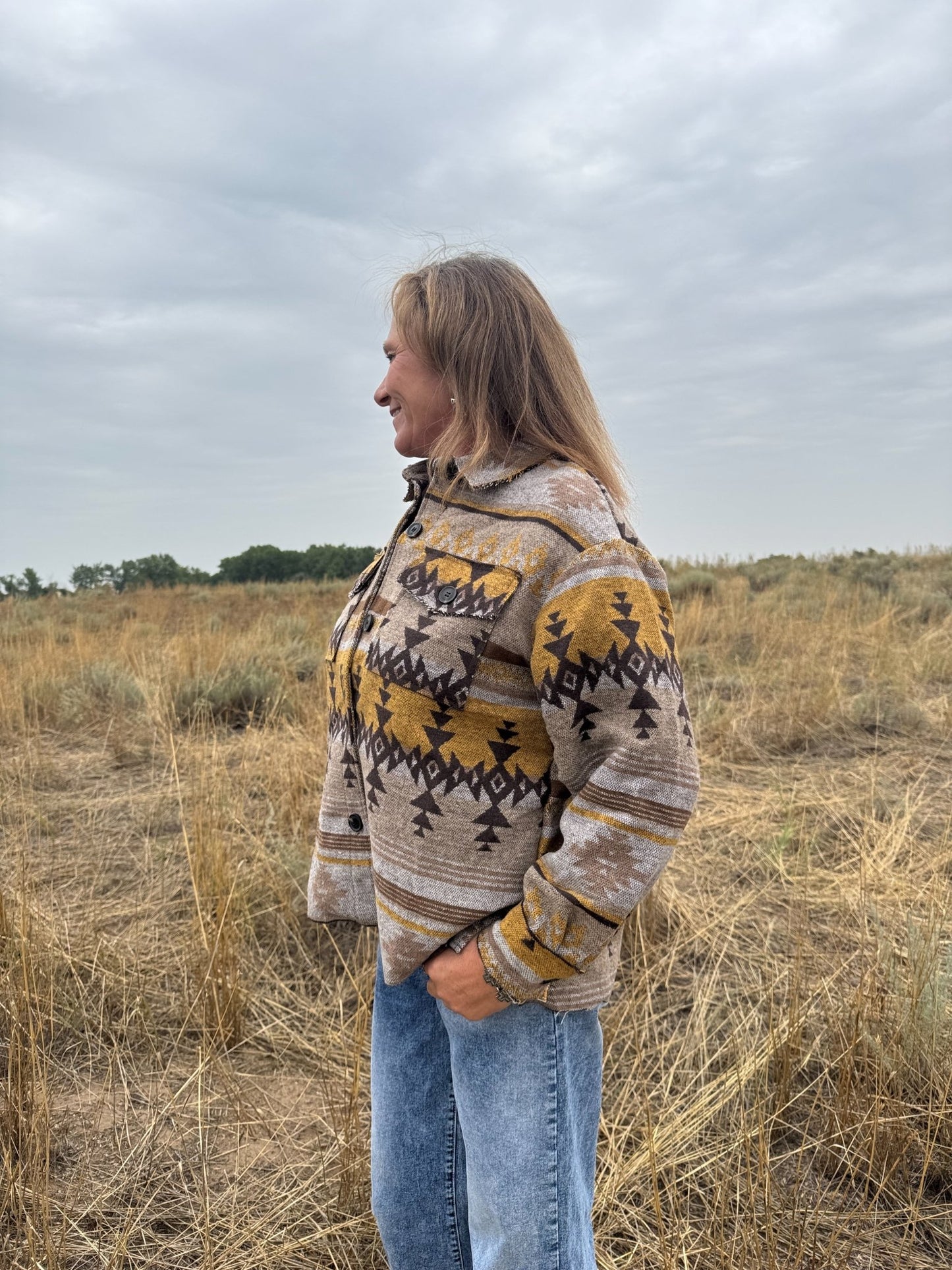 Golden Mesa Shacket - Dirt Roads and Dreams Western Boutique