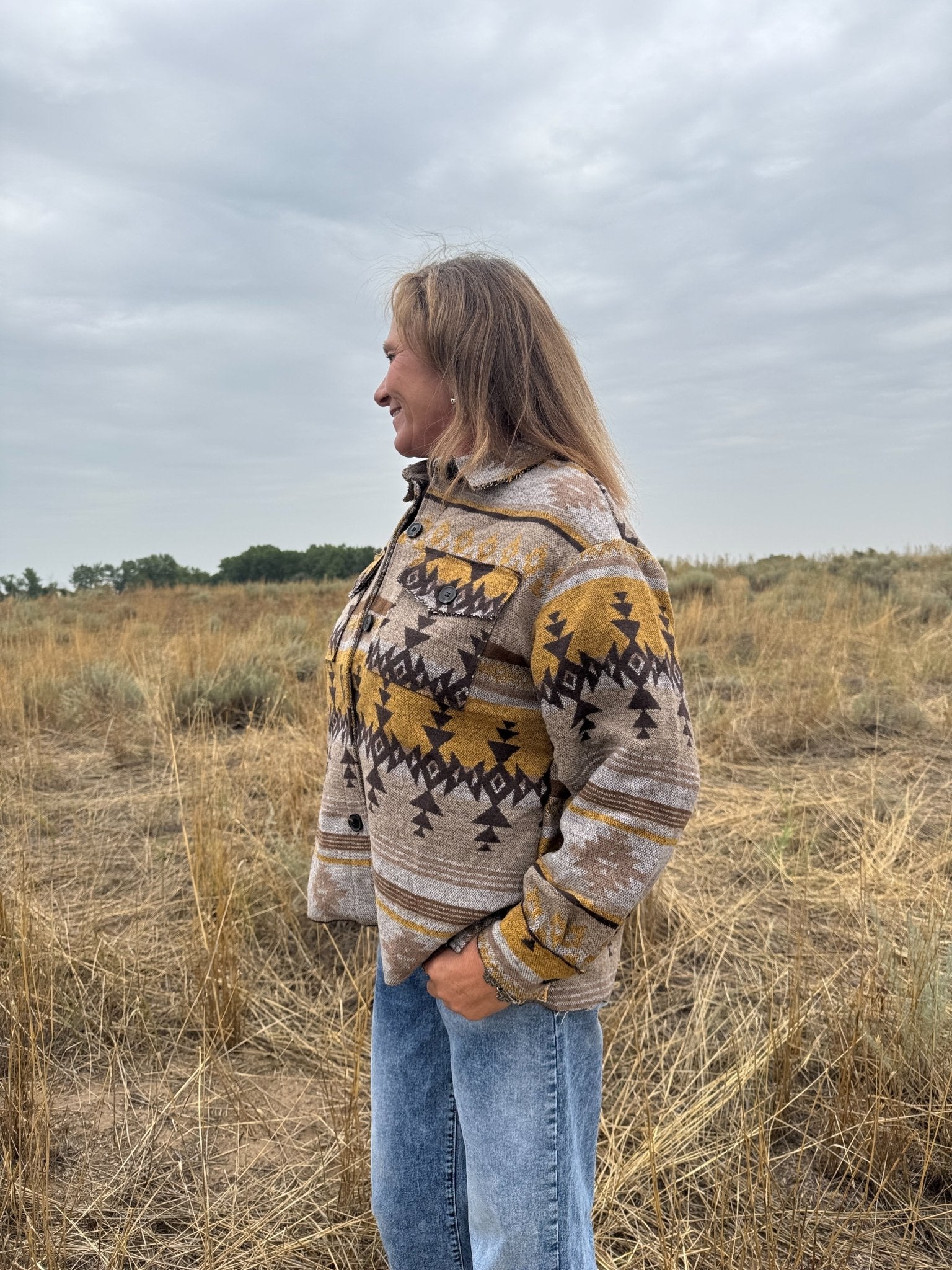 Golden Mesa Shacket - Dirt Roads and Dreams Western Boutique