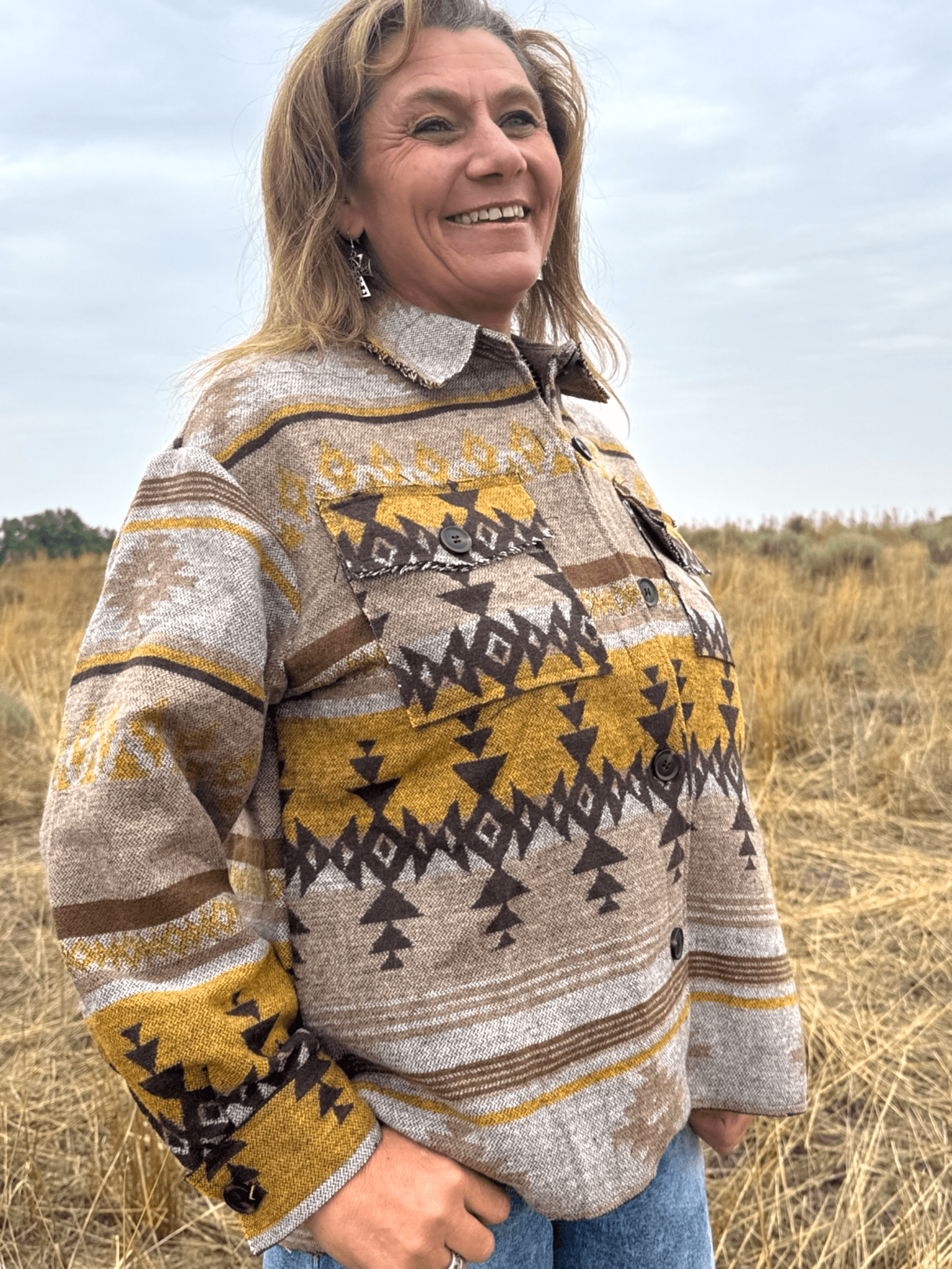 Golden Mesa Shacket - Dirt Roads and Dreams Western Boutique