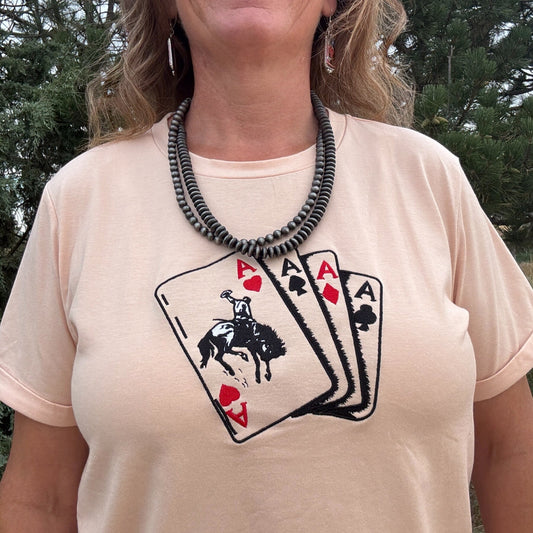 High Stakes Cowgirl Tee - Dirt Roads and Dreams Western Boutique