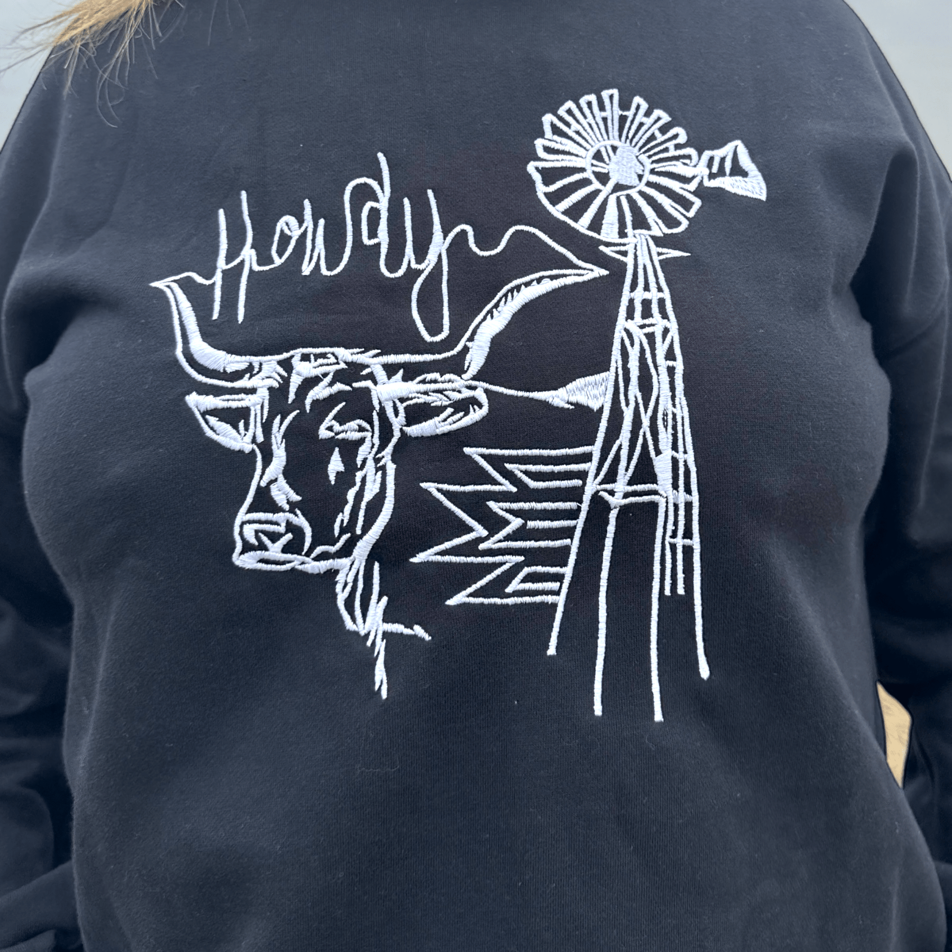 Howdy Windmill Sweatshirt - Dirt Roads and Dreams Western Boutique