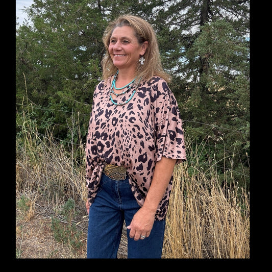 Leopard V Neck - Dirt Roads and Dreams Western Boutique