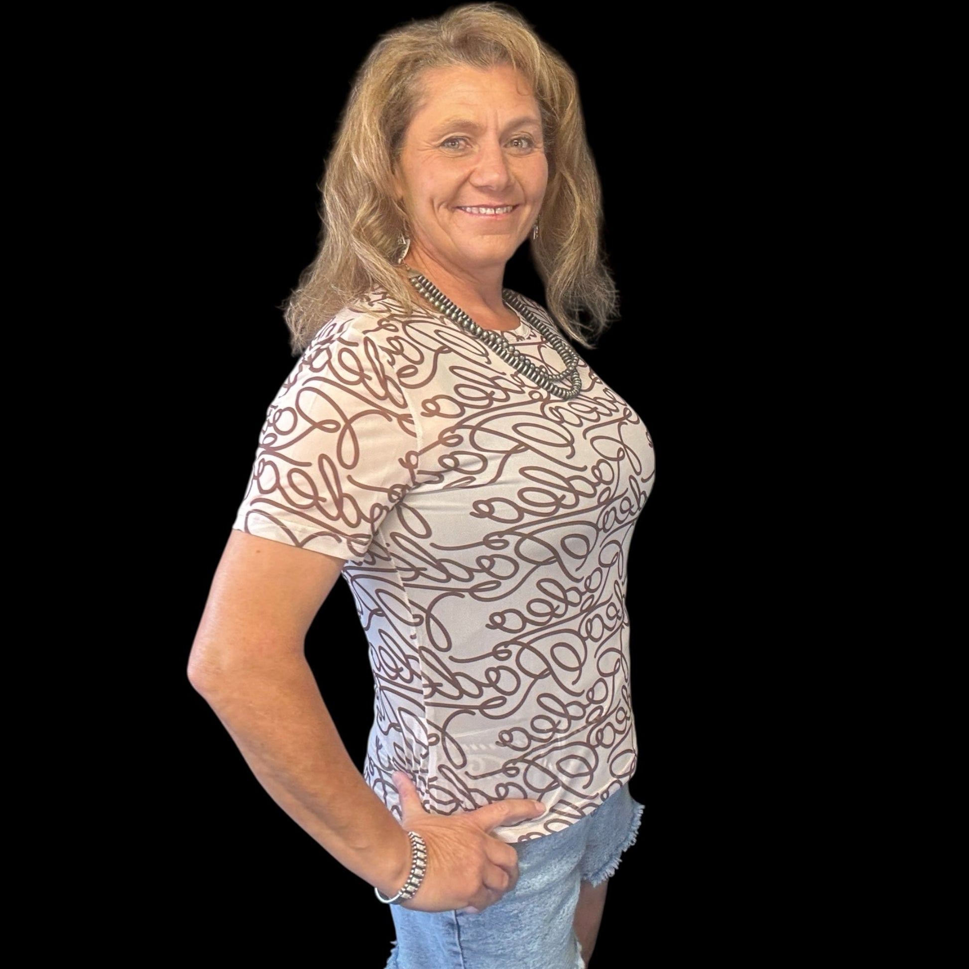 Let's Rodeo Mesh Top - Dirt Roads and Dreams Western Boutique