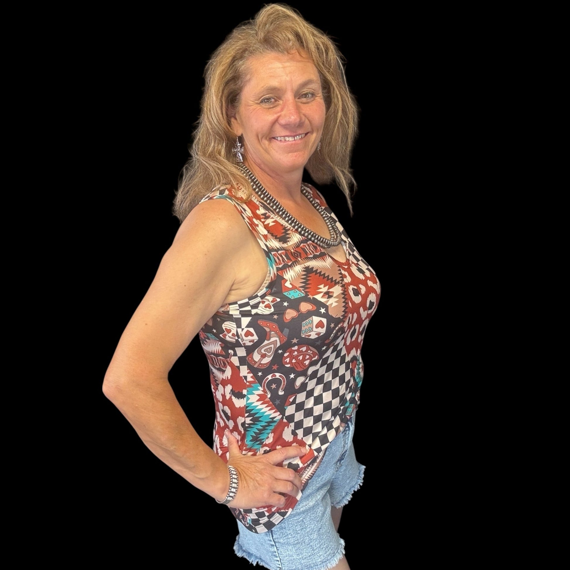 Life Is A Gamble Tank Top - Dirt Roads and Dreams Western Boutique