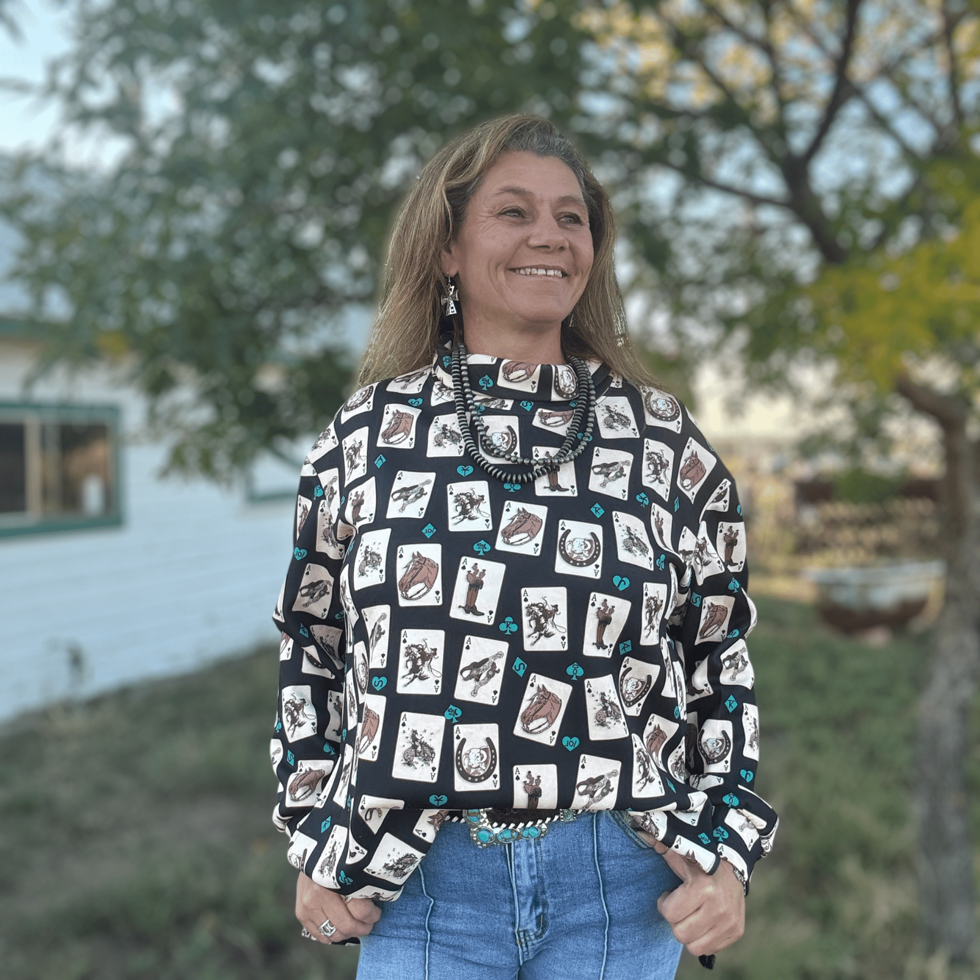 Luck Of The Brand Sweater - Dirt Roads and Dreams Western Boutique