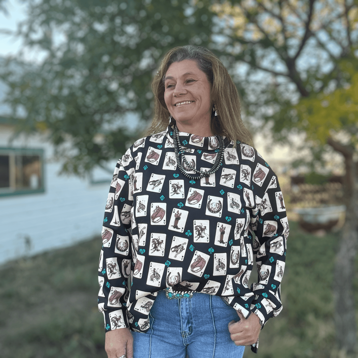Luck Of The Brand Sweater - Dirt Roads and Dreams Western Boutique