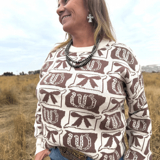 Lucky in Lace Sweater - Dirt Roads and Dreams Western Boutique