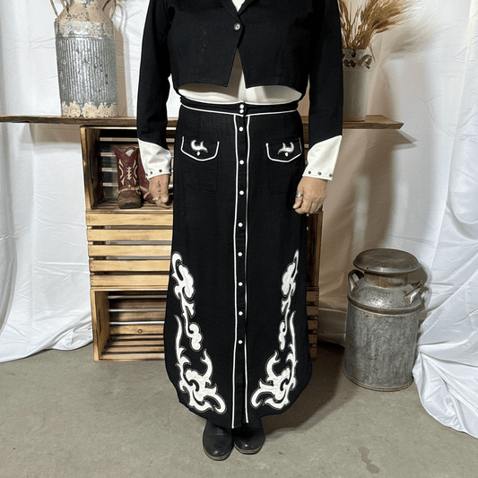 Midnight Stitch Skirt - Dirt Roads and Dreams Western Boutique
