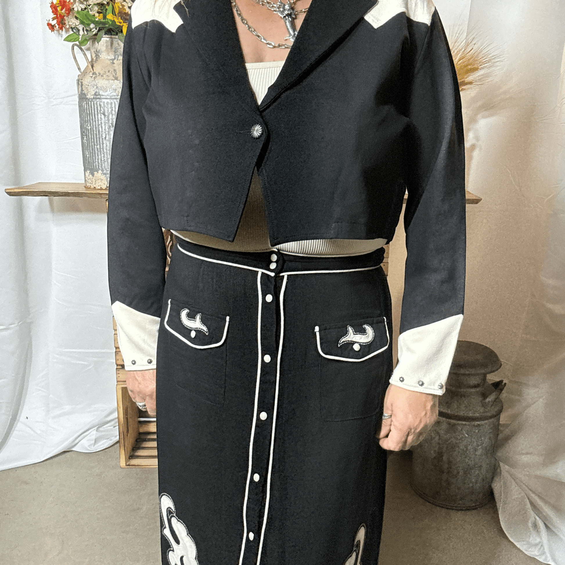 Midnight Stitch Skirt - Dirt Roads and Dreams Western Boutique