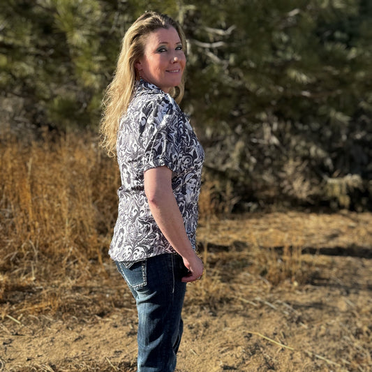 Midnight Story Button - Up Top - Dirt Roads and Dreams Western Boutique