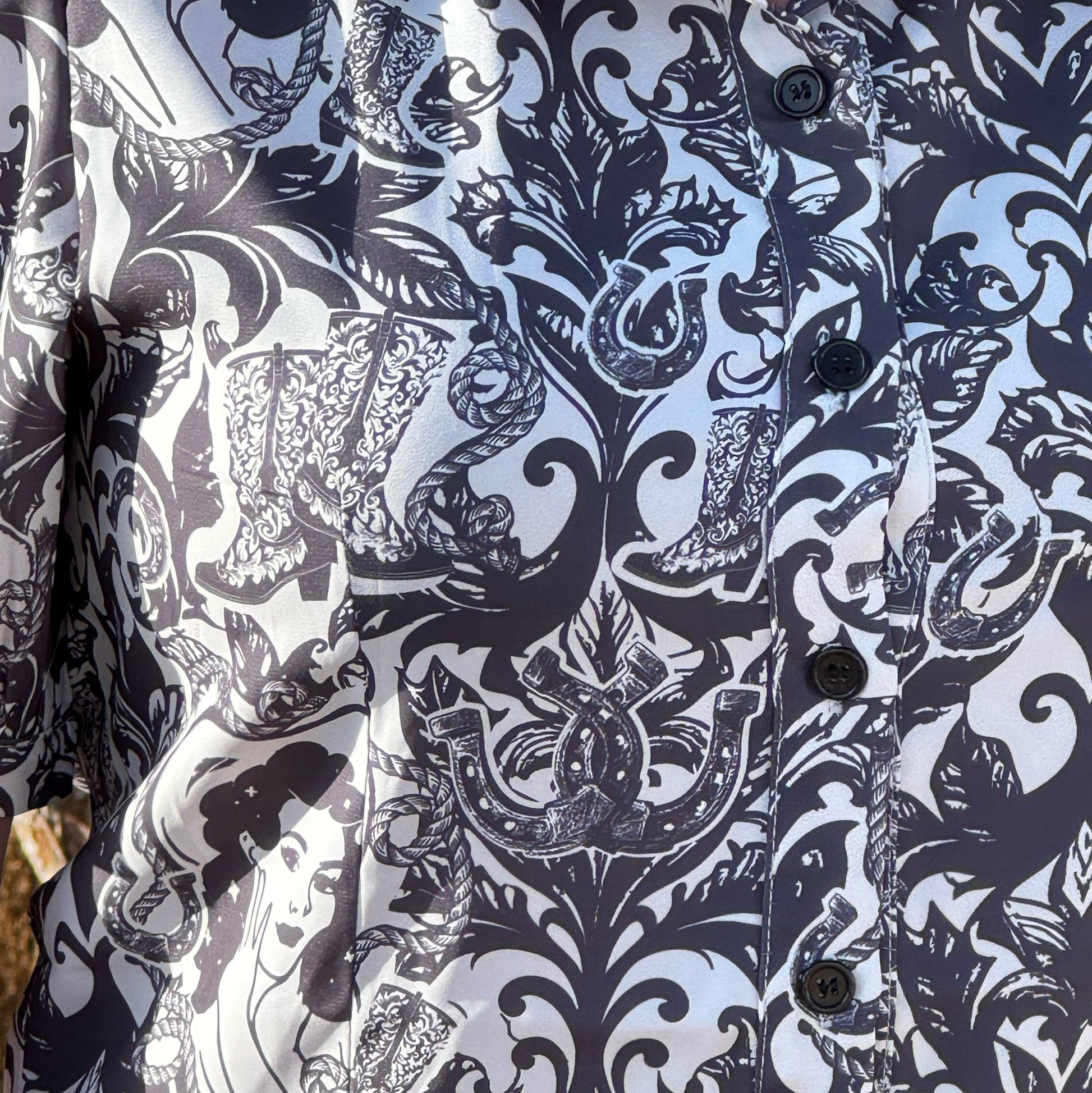 Midnight Story Button - Up Top - Dirt Roads and Dreams Western Boutique