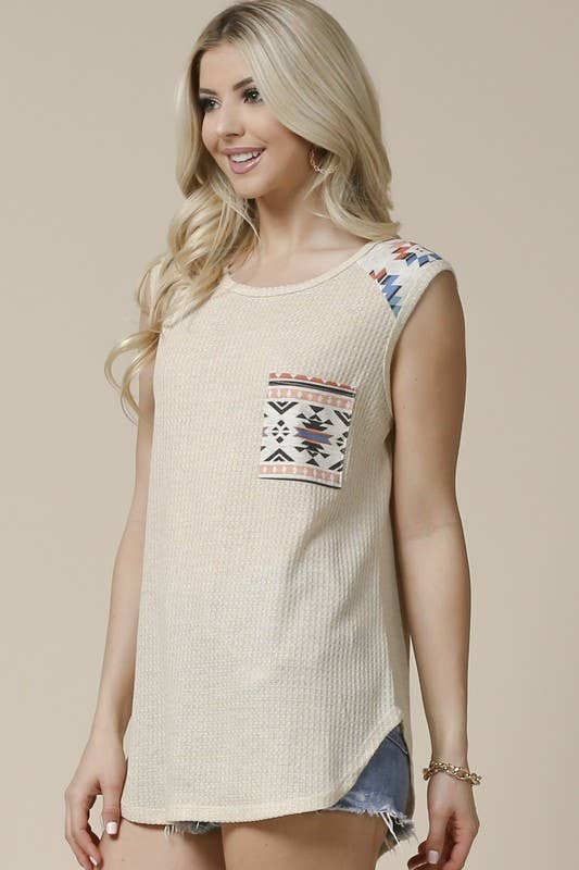 MINNA AZTEC MUSCLE TOP - Dirt Roads and Dreams Western Boutique